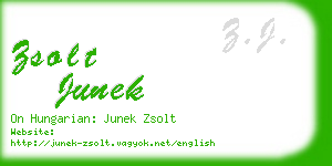 zsolt junek business card